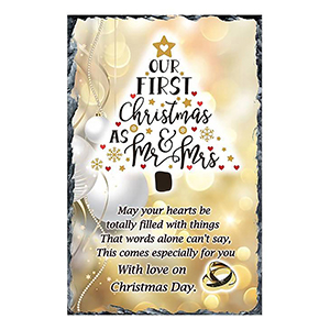 Personalsied Christmas Candle - Our First Christmas - Mr & Mrs Photo Christmas